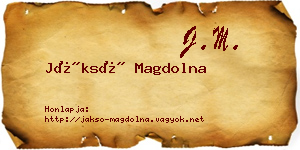 Jáksó Magdolna névjegykártya