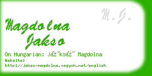 magdolna jakso business card